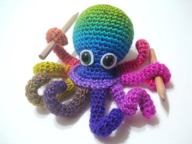 Crochet Tutorial, Octopus, Amigurumi Crocheted Octopus Pattern