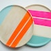 Modern Neon Hardwood 10" Dinner Plate, Electric Orange