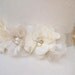 Bridal Sash, Bridal Belt, Wedding, Bridal, Floral, Beaded, Sash, Ivory, Champagne, White - Handmade by FancieStrands