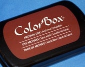 Coffee Stain Brown Ink Pad Color Box Archival Dye Inkpad Colorbox Permanent Ink Made in the USA perfect for your Coffee Address