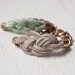 Sailor's Knot Bracelet - Bone white-colored suede and raw brass chain