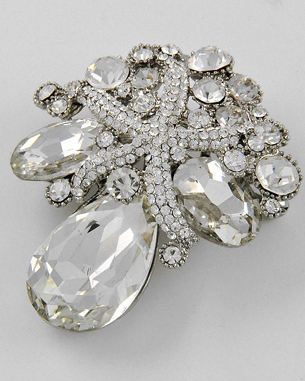 Wedding Starfish Brooch And Cake Accessory