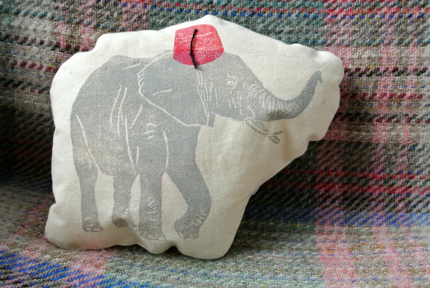 Decorative Animal Pillow- Circus Elephant
