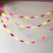 Candy Shop Bunting, Paper Garland, party decoration, Christmas decor, bright neon, 10 feet long