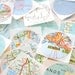 Vintage Map Sticker Seals - Set of 10