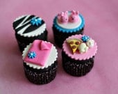 Fondant Sleepover Slumber Party Toppers for Cupcakes, Cookies or other Treats