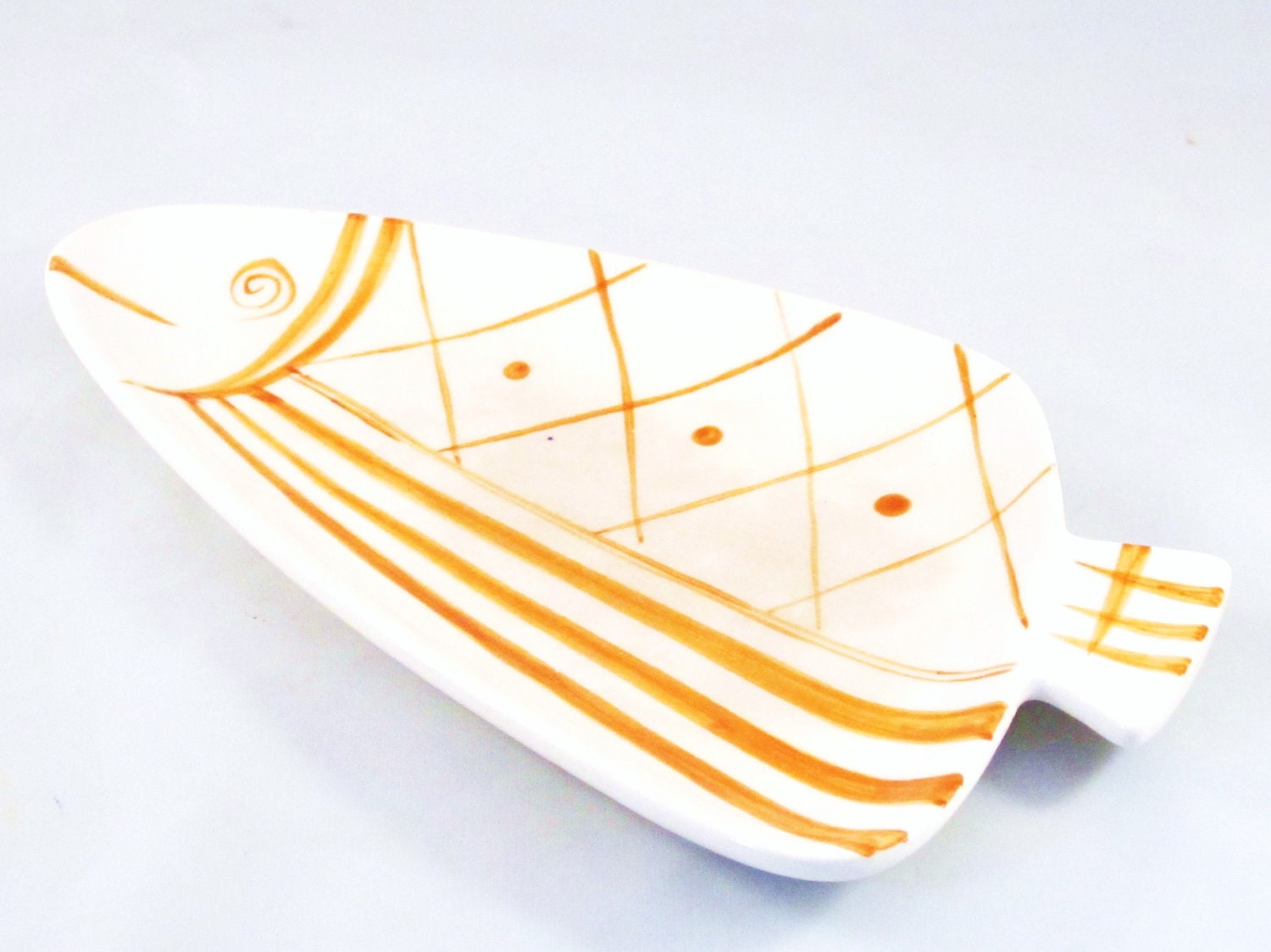 Mid Century Ceramic FISH Tray 1950s Italian