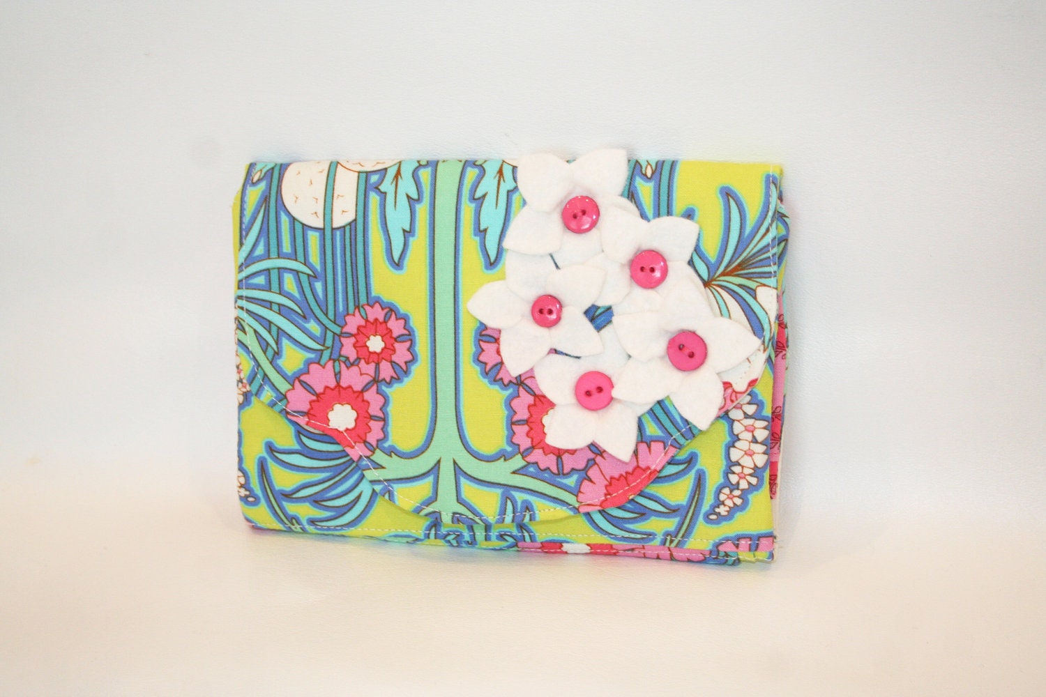 Fuchsia Tree Wallet (Amy Butler Fabric)