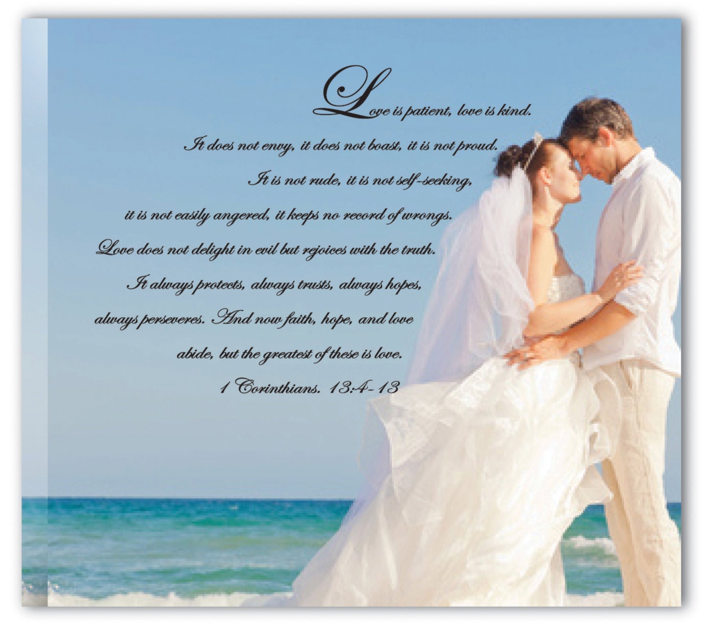 Personalized Wedding Typography Wall Art - 18" x 24" - Your photo... Your words Il_570xn