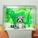 Miniature Gray Raccoon - Micro Crochet Miniature Small Animal - One Inch Scale Light Grey Racoon - Made To Order