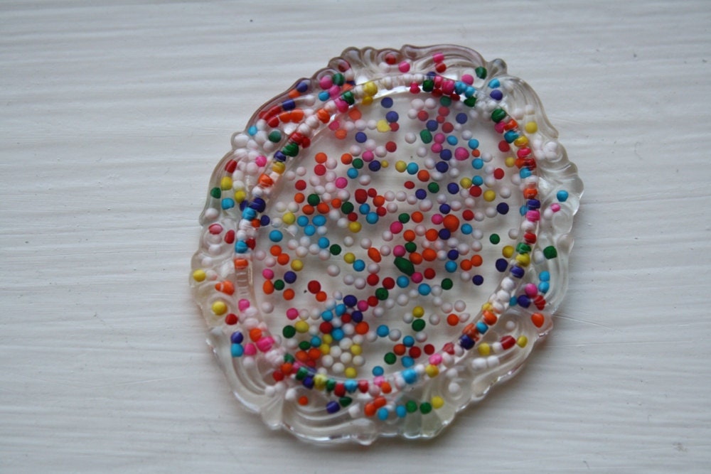 NEW Candy Sprinkles Ornate Rococo Setting- Set of 3