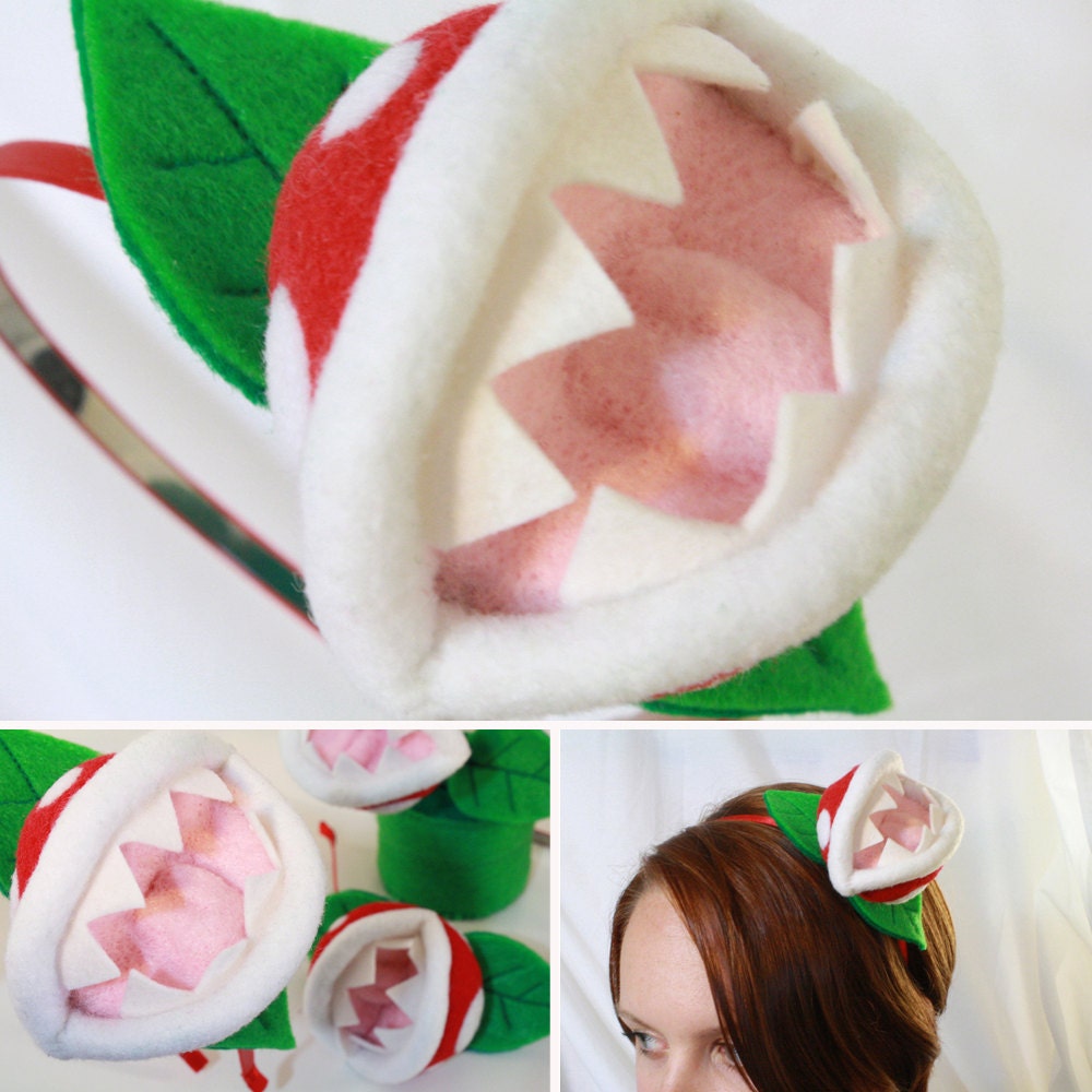 Piranha Plant fascinator headband