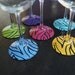 Animal print hand painted wine glasses: bottom only