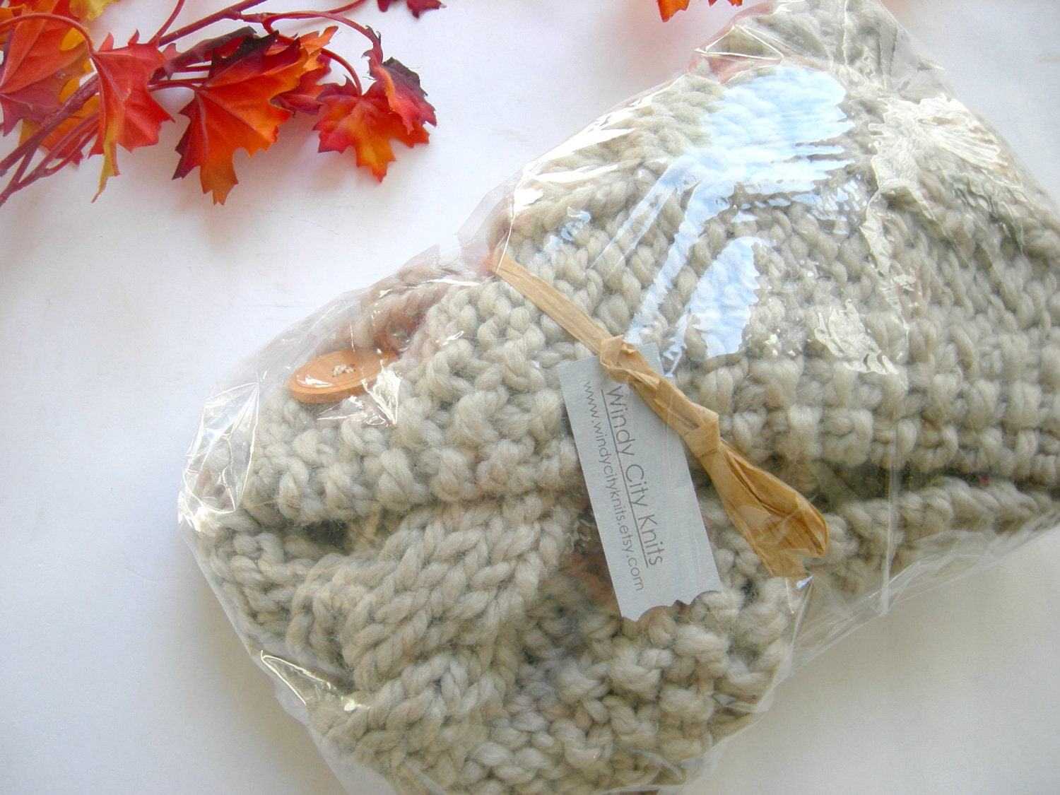 Khaki Windy City Cabled Cowl Fall Fashion City Style