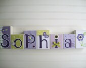 Baby Name Letters. Nursery Name Blocks .M2M Glenna Jean LULU. Nursery Decor . Baby Letter Blocks . Wood Name Blocks . Bedding