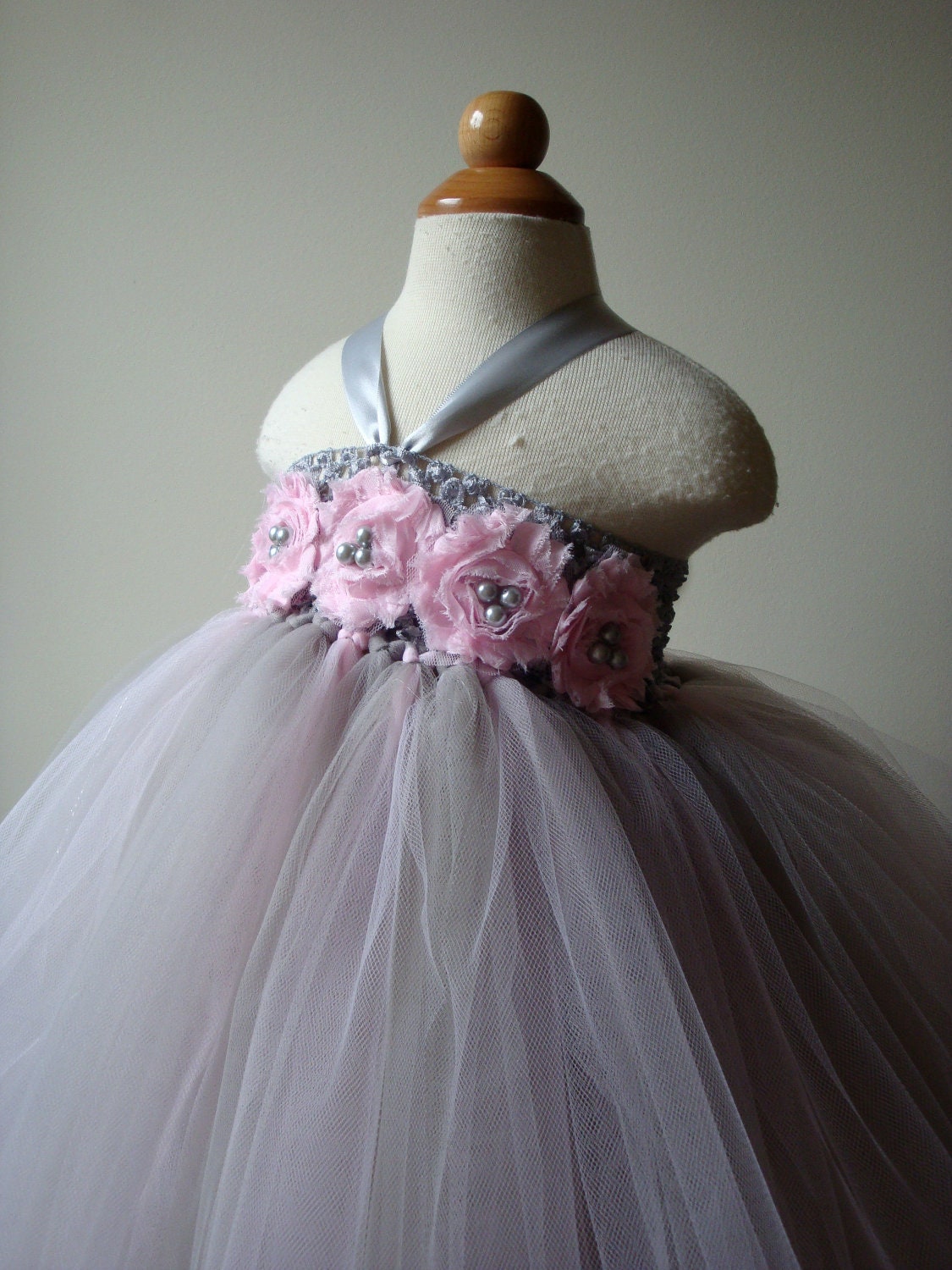 Flower girl dress, tutu dress, ivory, silver, pink, baby tutu dress, toddler, child tutu dress, Newborn - 24months,2t,3t,4t,5t, wedding
