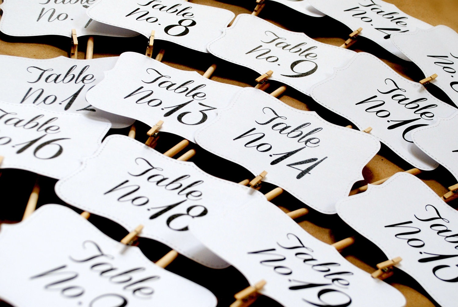 Shabby Chic Rustic Table Number Holders Wedding Clips Fall TABLE NUMBERS and HOLDERS set of 20 Il_570xn
