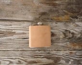 Vegetable tanned 6oz Flask