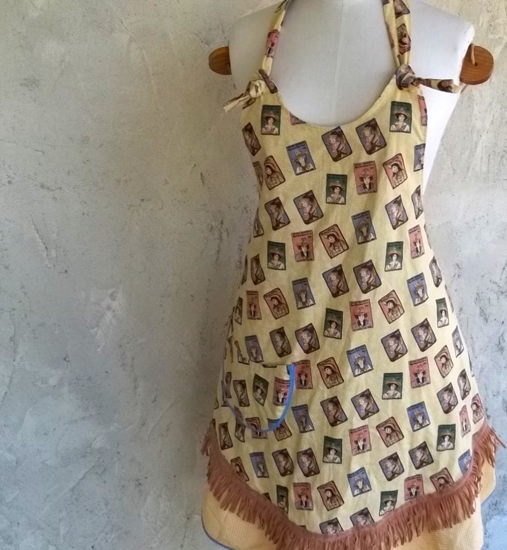 Womans Full Cowgirl Apron with Fringe
