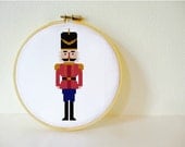 Counted Cross stitch Pattern PDF. Instant download. Nutcracker. Includes easy beginner instructions.