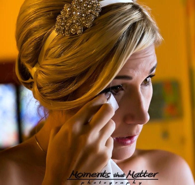 Rhinestone Bridal Headband- KELLY, Wedding Headpiece, Headband, Accessories, Bridal, Wedding, Hair Accessory, Ribbon Hair Piece