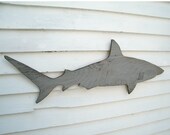 Wood Shark Sign Medium Wall Art Mako Shark Sign Beach Coastal Nautical Wooden Sign Indoor or Outdoor