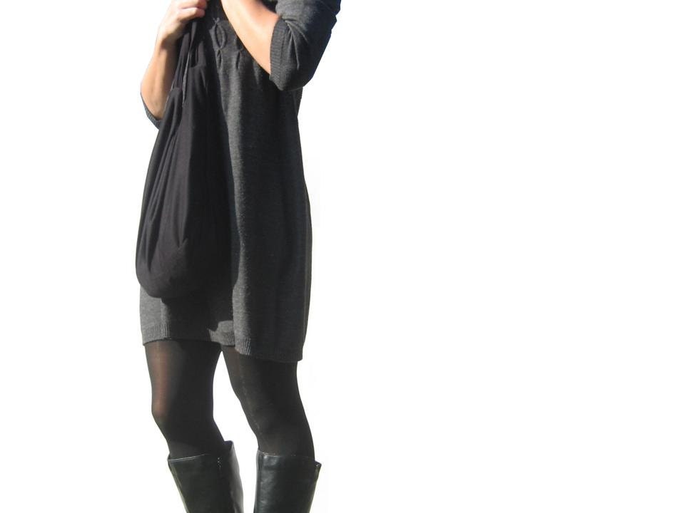Black Purse. handbag. Hobo Bag. Classic Fashion. Gift for her Under 50.