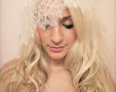Sweetie Vintage Inspired White Lace Bridal Birdcage Veil