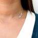 Personalized Necklace - Couple's Necklace Engagement Gift - Sideways Initial Necklace in Sterling Silver - Two Pendant - Asymmetric Necklace