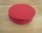 Small Paper Circles - Primary Red - 50 Pieces - 1.5 inch diameter - Cardstock Rounds