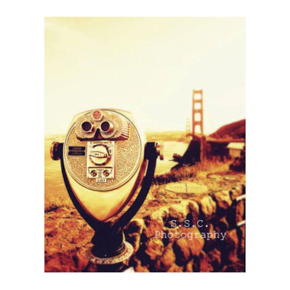 Golden Gate Bridge. San Francisco photo. Viewfinder. travel photography. golden. gold. bronze. copper. brown. california art