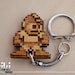 Laser cut and engraved Megaman wood keyring