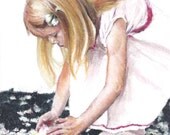 Luxury quality Wedding card by Pastel Artist, Robert Antell, Collecting Confetti