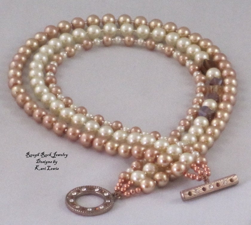 Pearls for Fall - 3 strand necklace
