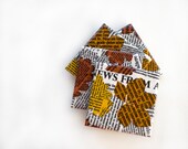 Autumn coasters Typography and maple leaves, set of 4