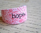 hope. cuff (pink) - cotton covered customizable cuff