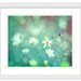 Flower Photography, Impressionistic Floral Print, Aqua Mint Teal Wall Art, Soft White Flowers Photo, Unisex Nursery Decor, 8x10 Print