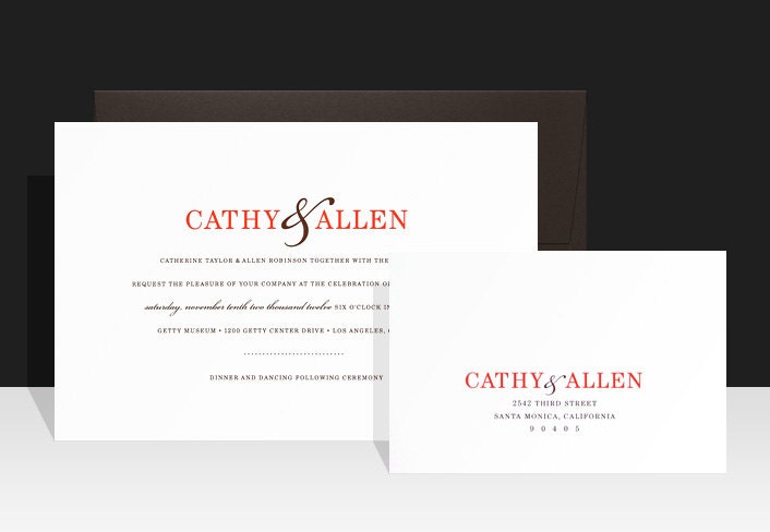 Modern Wedding Invitations - Modern & Chic Wedding