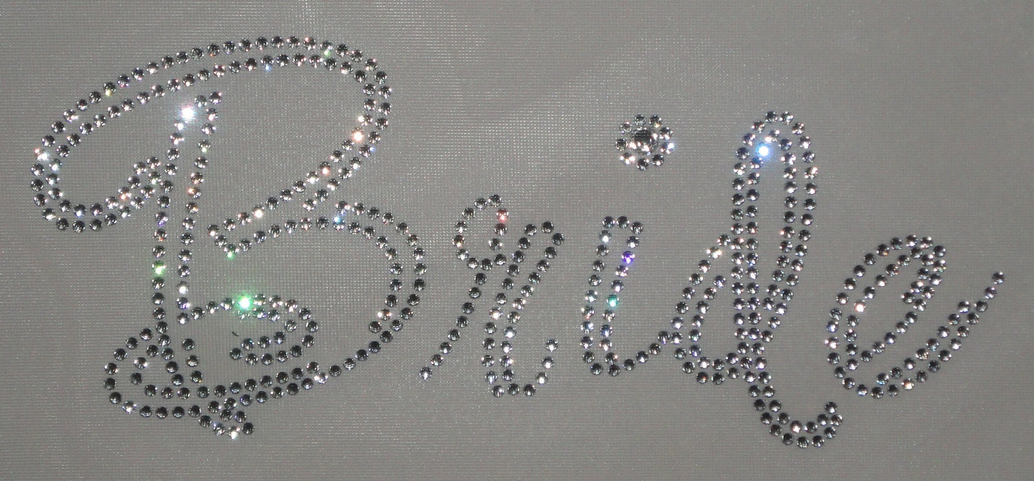 Bride Swarovski Crystal Rhinestone Transfer