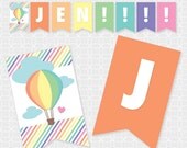 Up Up and Away Theme Banner - Personalized Printable Il_170x135