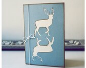 Dear Deer - papercut greeting card - 4x6 inches