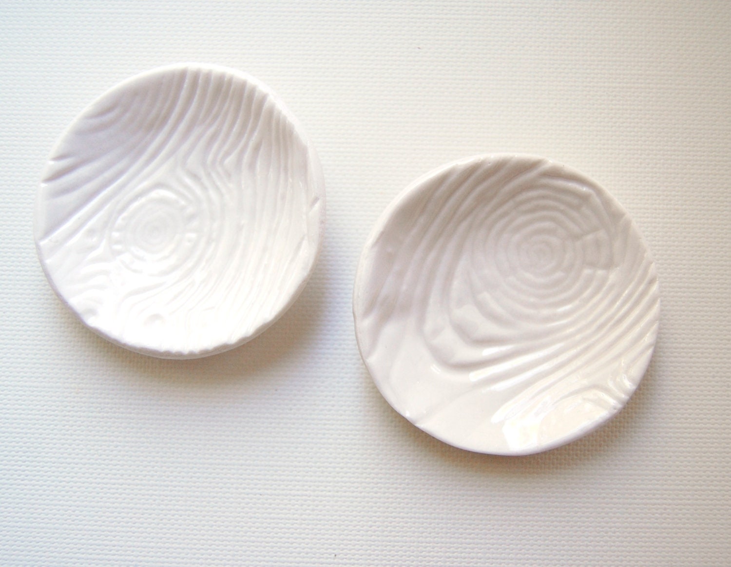 bark Porcelain Ceramic Dishes or Salt Cellars