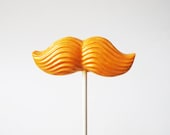 5 Mustache Lollipops: Tangerine Gentlemen