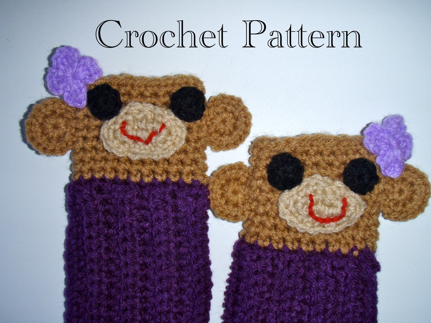 Crochet Monkey Leg Warmers PATTERN PDF