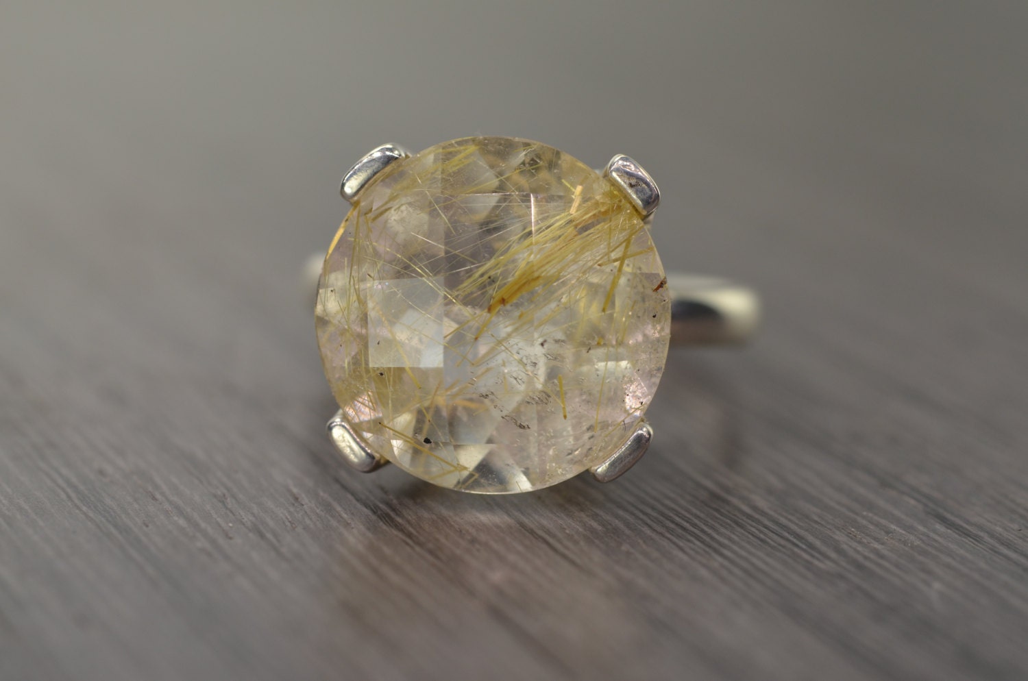 The Prince Ring, with 13ct golden rutilated quartz