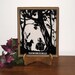 Old Reverse Painted Little RED RIDING HOOD Silhouette Picture/Wood Frame 8 x 10