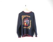 vintage 80s sweater / knitted sweater with bears / oversized sweater / christmas sweater / pullover