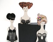 Paper dolls / bookmarks / set of 3 / perfect stocking filler