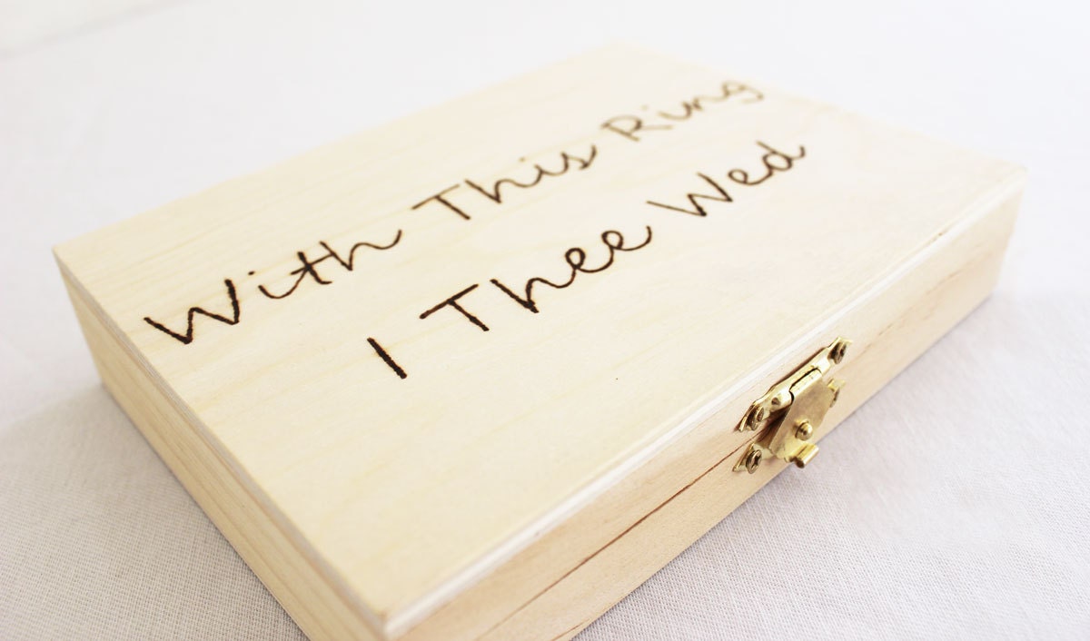 Wedding Ring Box --- A Unique Ring Bearer Pillow Alternative