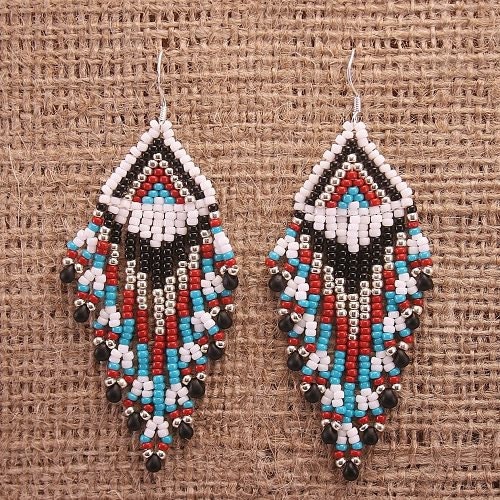 WHITE BUFFALO Earrings Southwestern Native American Style